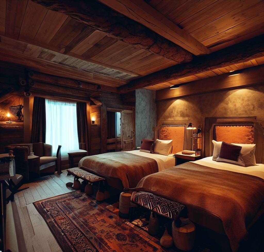 rentable room with 2 full beds